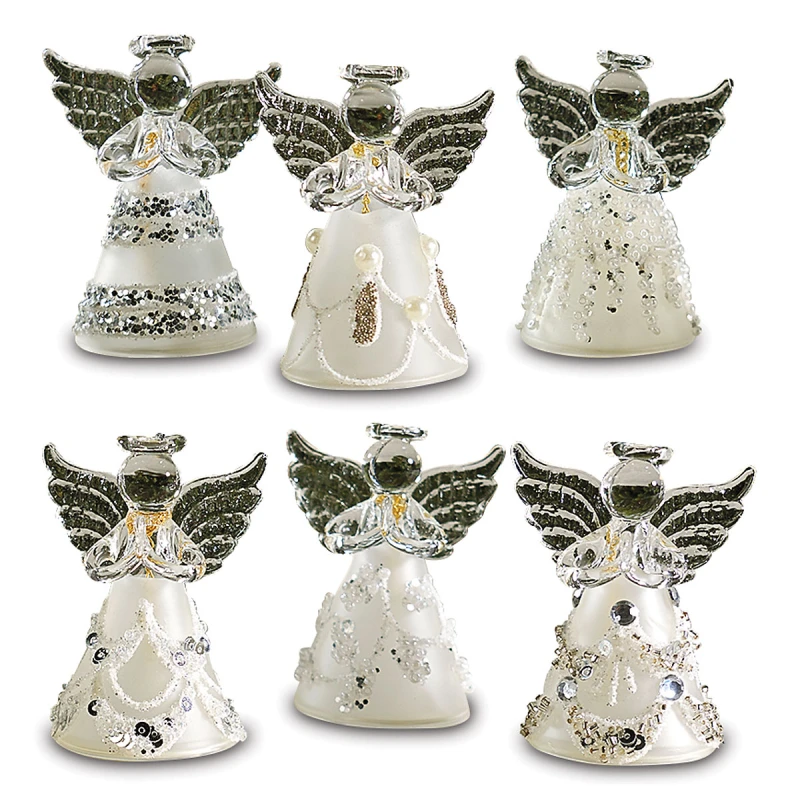 Image of Twinkle™ Glass Angels Ornaments