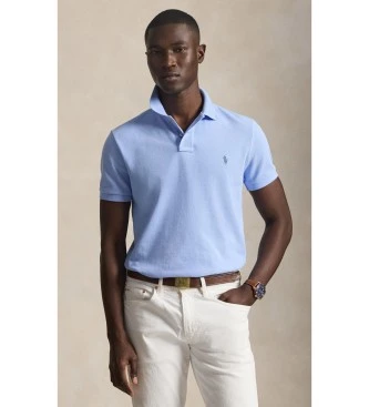Polo de piqué Custom Slim Fit azul claro