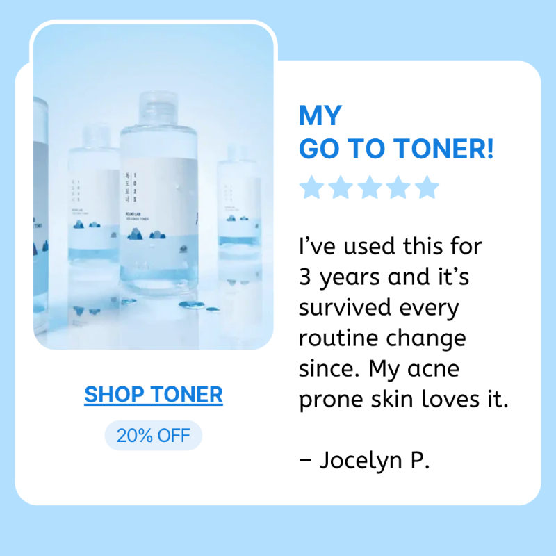 My go to Toner! - I’ve used this for 3 years and it’s survived every routine change since. My acne prone skin loves it.  – Jocelyn P.