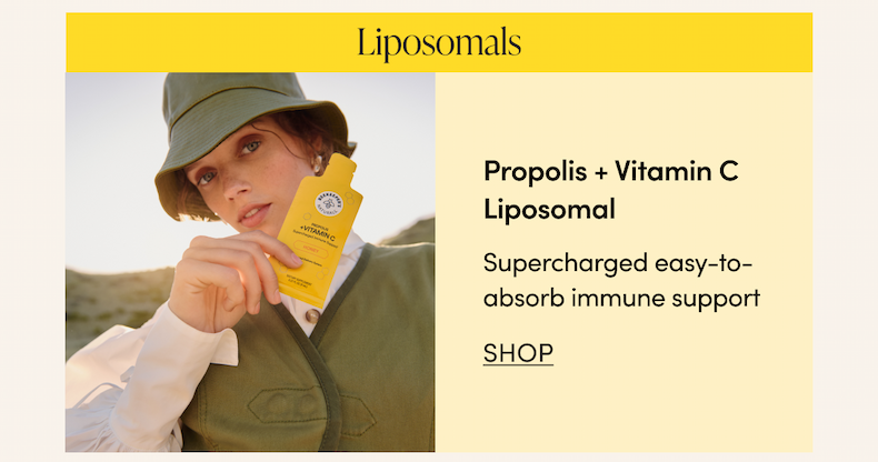 ✅ Liposomals Propolis + Vitamin C Liposomal  Supercharged easy-to-absorb immune support  CTA: SHOP   