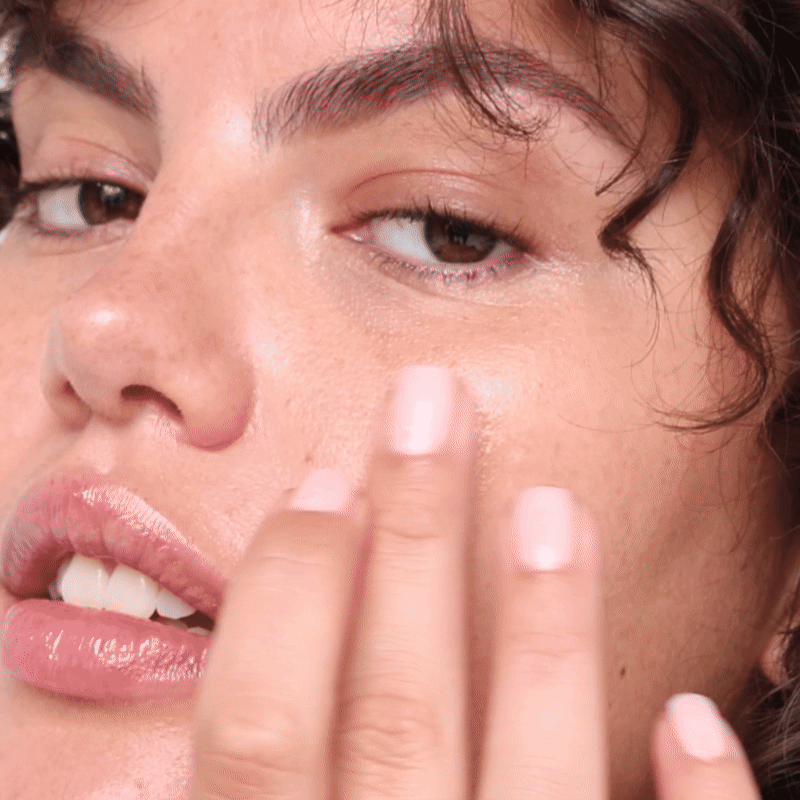 Multiple models applying creams and serums to clean clear faces