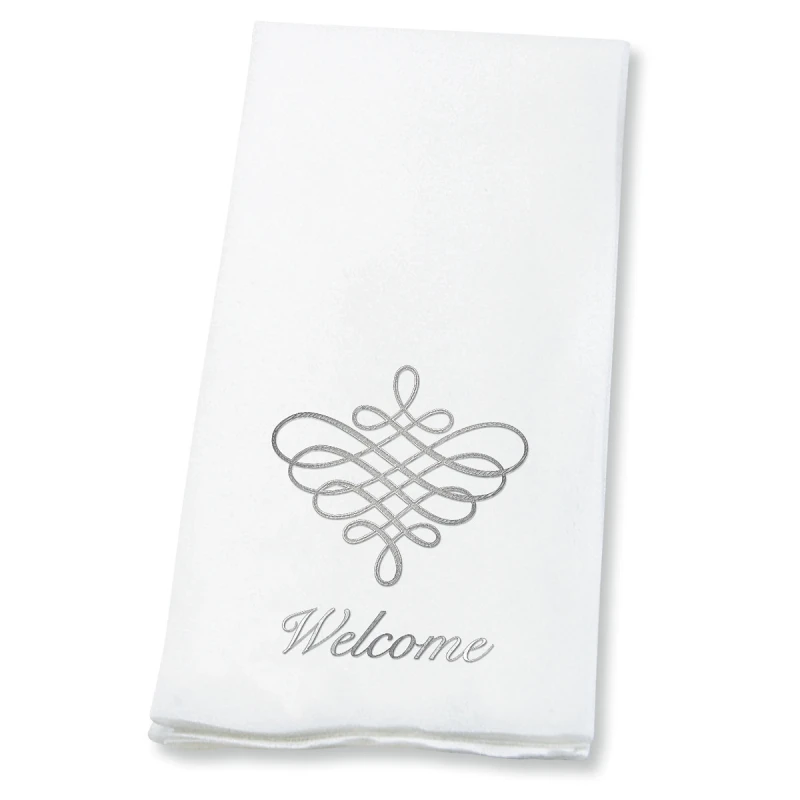 Image of Silver Scroll Disposable Hand Towels