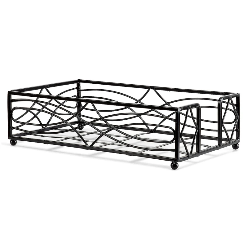Image of Black Wave Hand Towel Holder