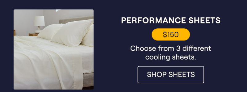 The bed with the Bone Performance Linen Blend Sheet Set