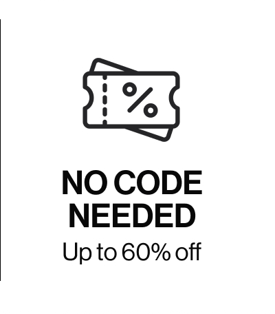 No code needed Up to 60% off