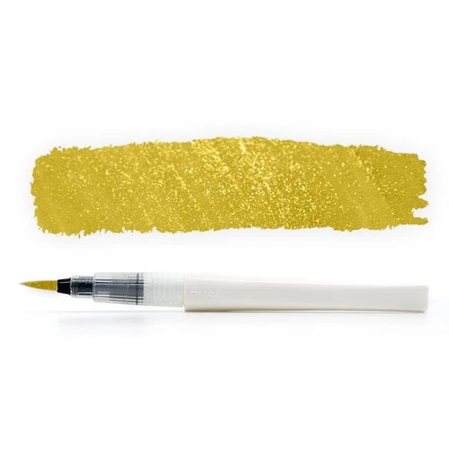 Image of Scrapbook.com - Glitter Brush Marker - Gold Shimmer