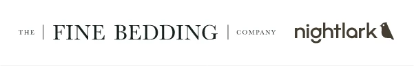 Fine Bedding Company and Nightlark logos