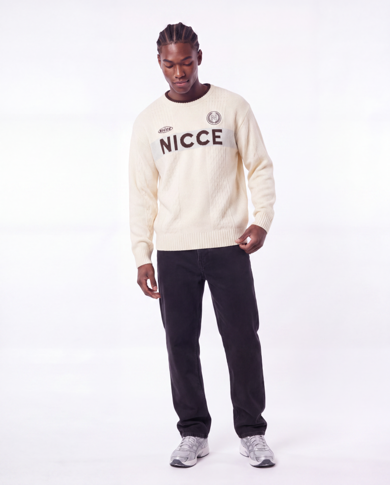 Image of NICCE Mens Knitwear Crew Effsea | Ivory
