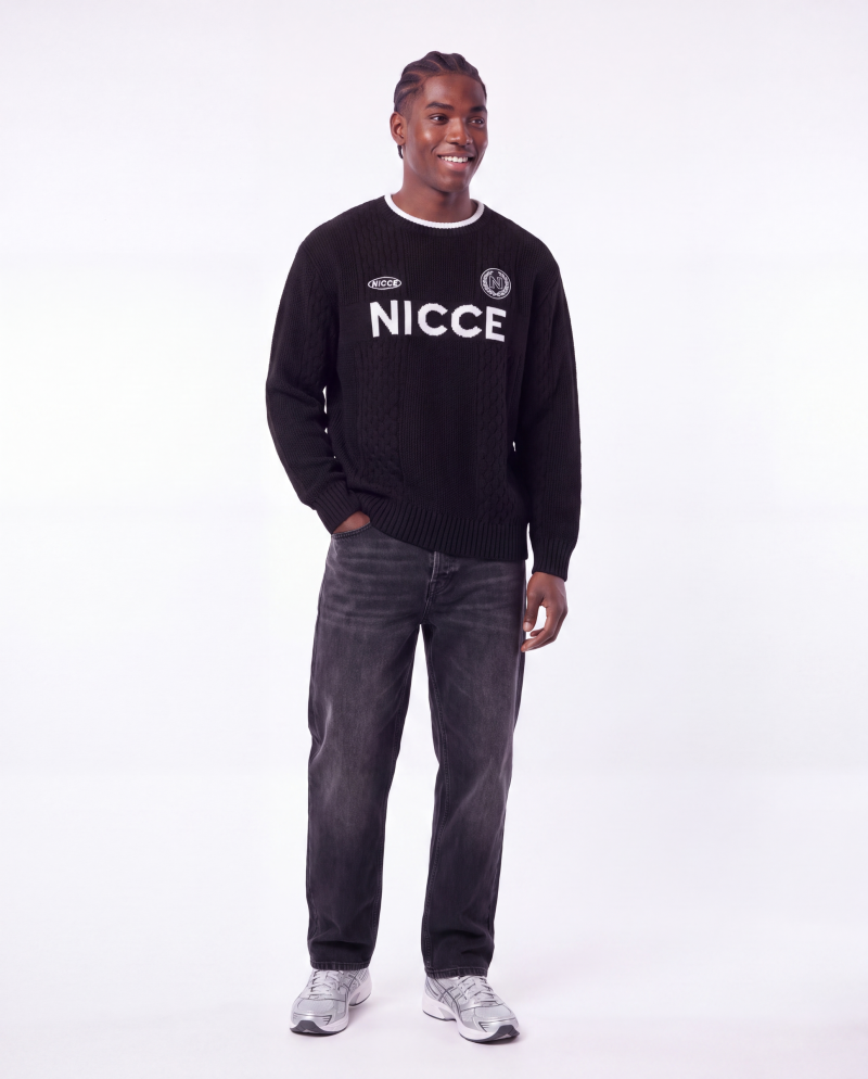 Image of NICCE Mens Knitwear Crew Effsea | Black