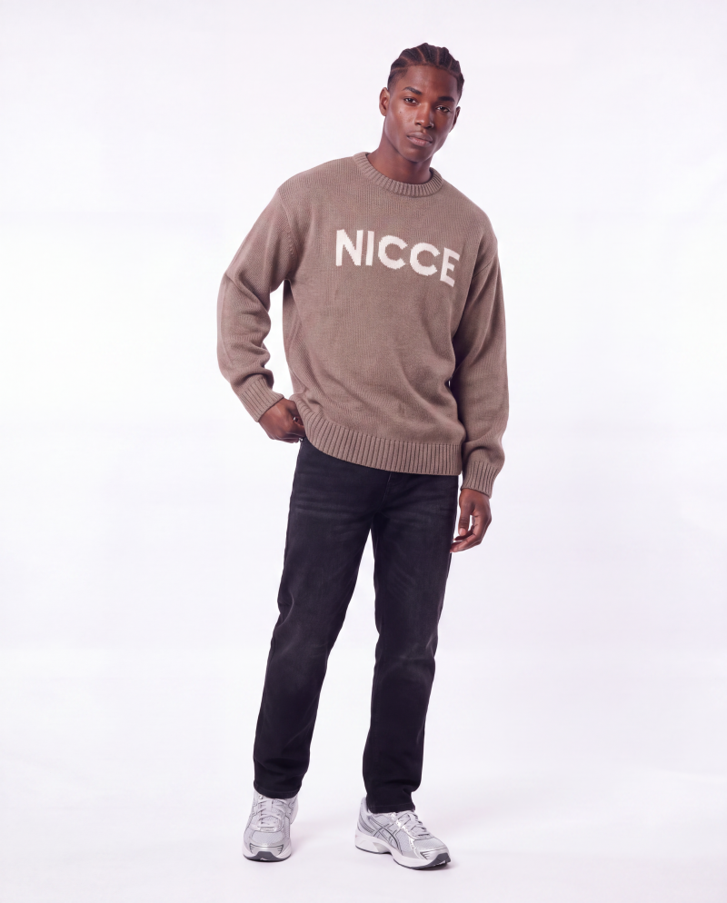 Image of NICCE Mens Knitwear Crew Kniton | Mink