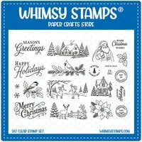 Whimsy Stamps - Clear Photopolymer Stamps - Old Fashioned Christmas