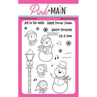 Pink and Main - Clear Photopolymer Stamps - Singing Snowmen
