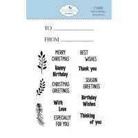 Elizabeth Craft Designs - Clear Photopolymer Stamps - Warm Wishes Sentiments