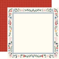 Echo Park - Welcome Home Collection - 12 x 12 Double Sided Paper - Hygge Border