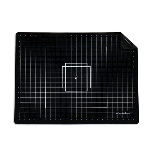 Image of Scrapbook.com - Project Grip with Grids - Double Sided Silicone Craft Mat - Black - Large - 24x18