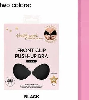 Front Clip Push-Up Bra Black A/B