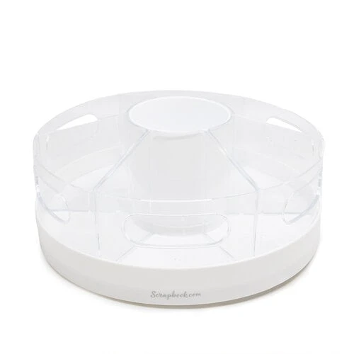 Image of Scrapbook.com - Clear Craft Storage - Spinning Craft Organizer with Removable Bins