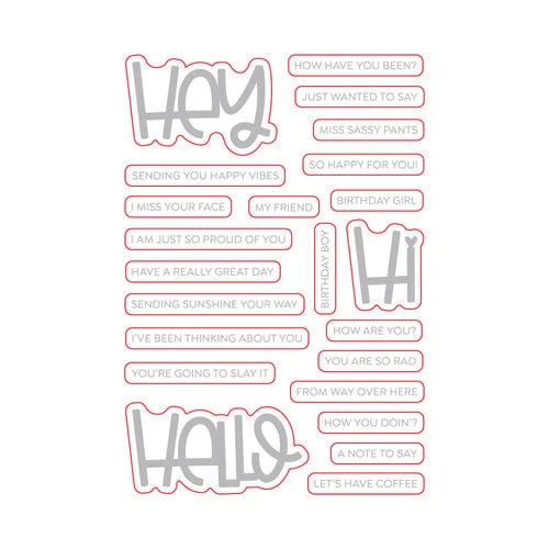 Image of Scrapbook.com - Coordinating Die Set - Bold Hello Sentiments