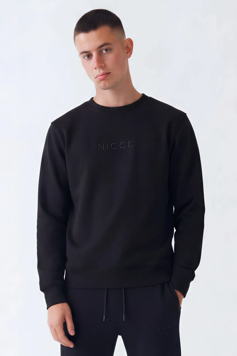 Image of NICCE Mens Mini Mercury Sweatshirt | Black