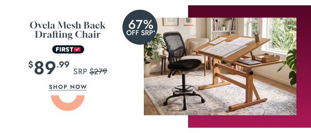Ovela Mesh Back Drafting Chair