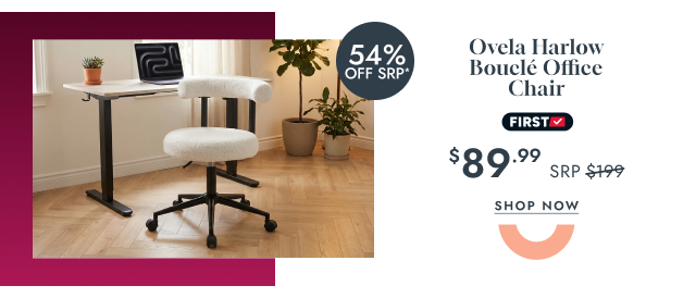 Ovela Harlow Bouclé Office Chair