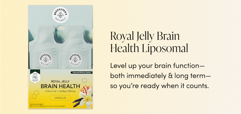 Royal Jelly Brain Health Liposomal   Level up your brain function—both immediately & long term—so you’re ready when it counts. 