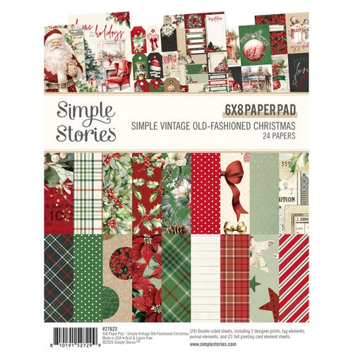 Image of Simple Stories - Simple Vintage Old-Fashioned Christmas Collection - 6 x 8 Paper Pad