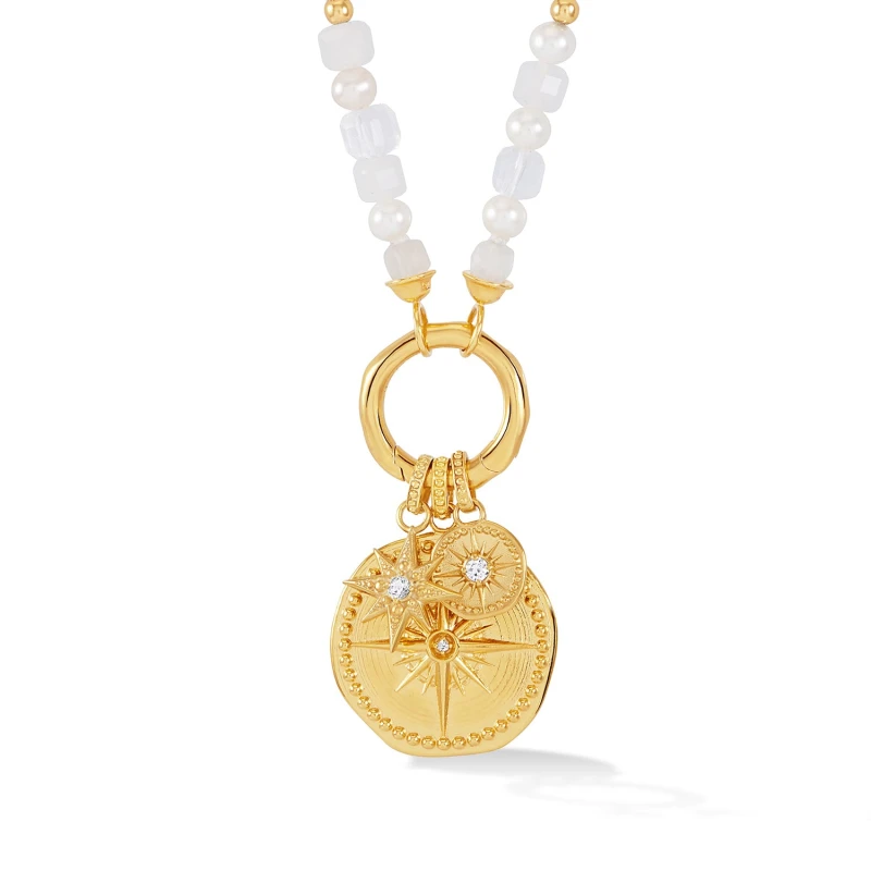 Image of 'True North' Beaded Narrative™ Talisman Charm Necklace