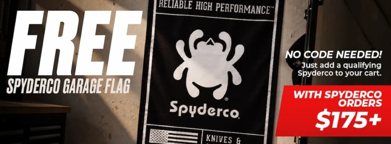 FREE Spyderco Garage Flag With Spyderco Orders $175+