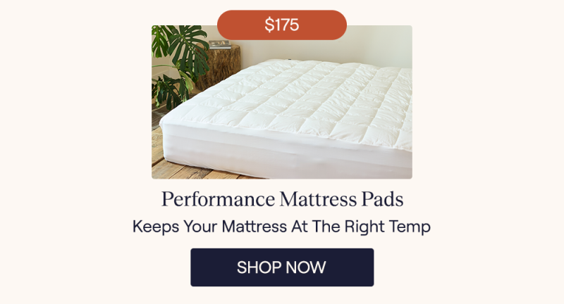 A Performance Mattress Pad on a mattress
