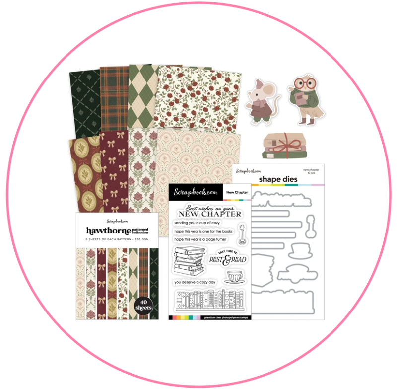 Scrapbook.com - Hawthorne Bundle - Dies, Stamps, Paper