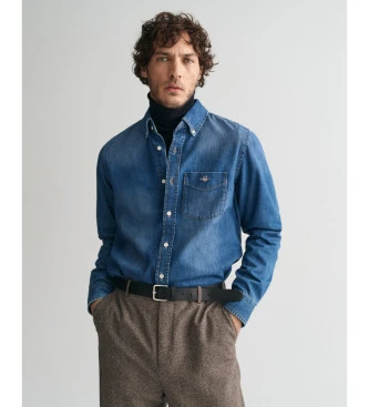 Camisa Vaquera Regular Fit azul