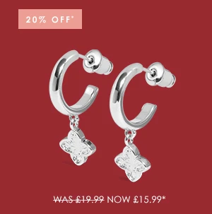 Signature Clover Collection Textured Clover Hoop Earrings In Silver Plating