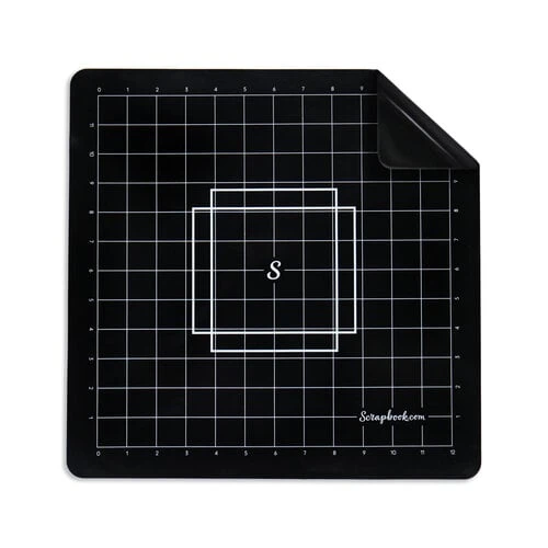 Image of Scrapbook.com - Project Grip with Grids - Double Sided Silicone Craft Mat - Black - Medium - 14x14