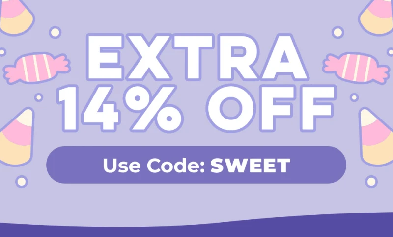 Extra 14% OFF! Use Code: SWEET