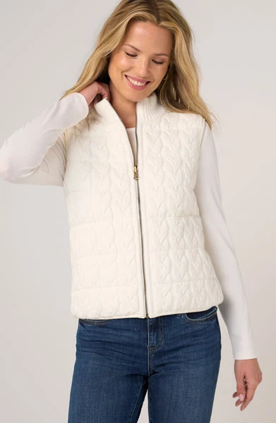 SLEEVELESS REVERSIBLE QUILTED SWEATER VEST