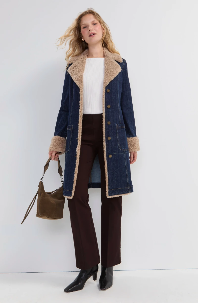 Image of SHERPA TRIMMED NOTCH COLLAR JACKET