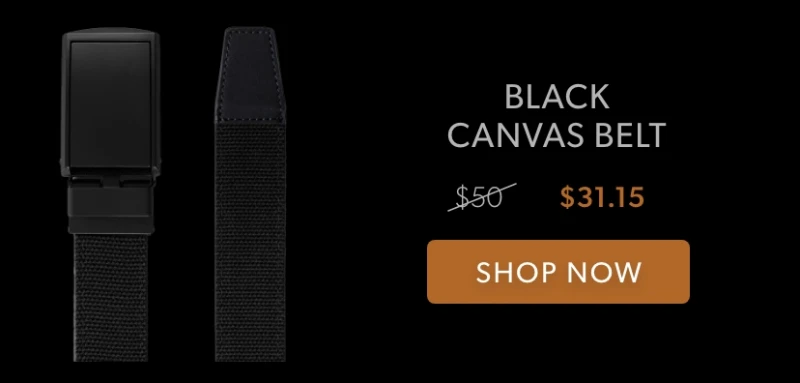 Black Canvas Belt