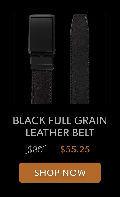 Black Full Grain Leather Belt