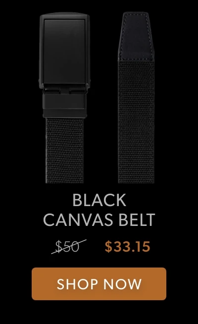 Black Canvas Belt