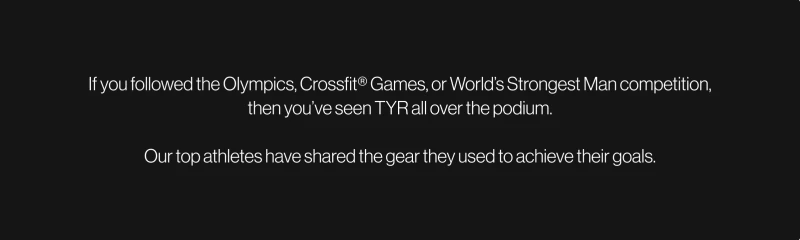 You've seen TYR on the podium