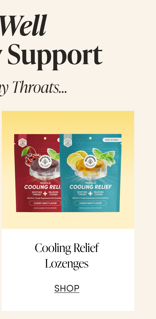 Cooling Relief Lozenges  CTA: SHOP 