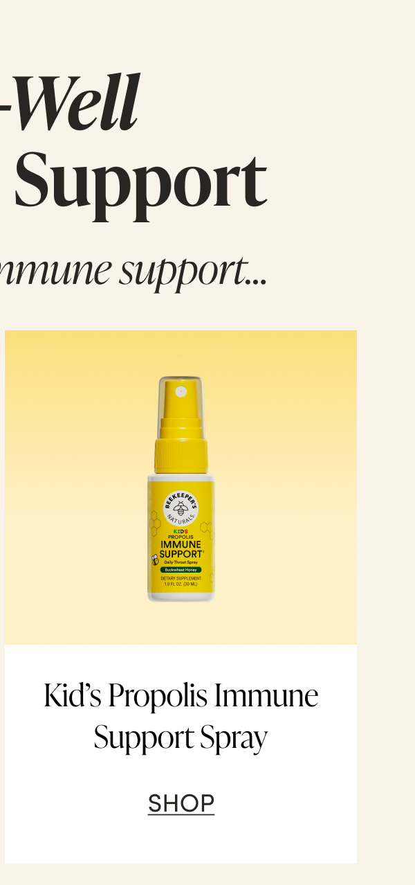 Kid’s Propolis Immune Support Spray  CTA: SHOP