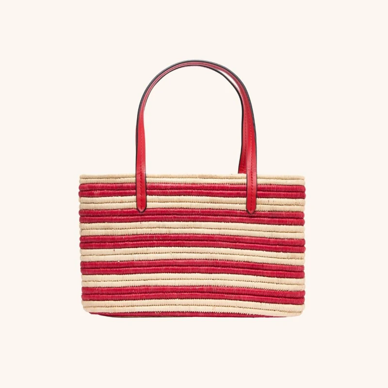 Image of The Capri Tote - Tomato Stripe