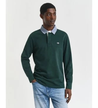 Heavy Rugger con cuello de cambray verde