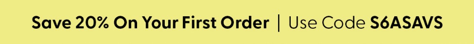 save 20% on your first purchase