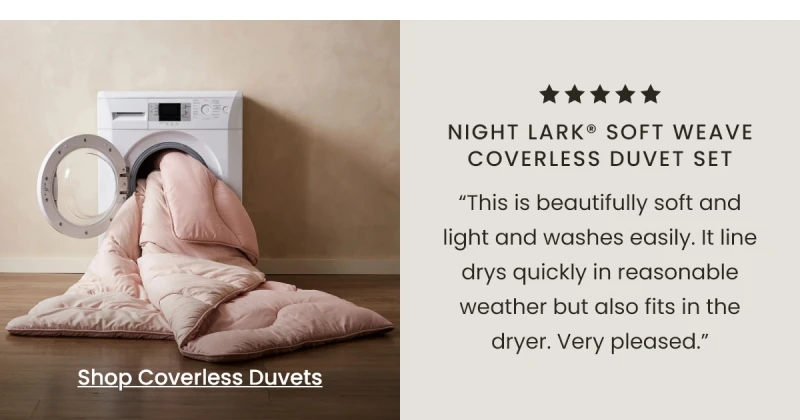 Night Lark® Soft Weave Coverless Duvet Set