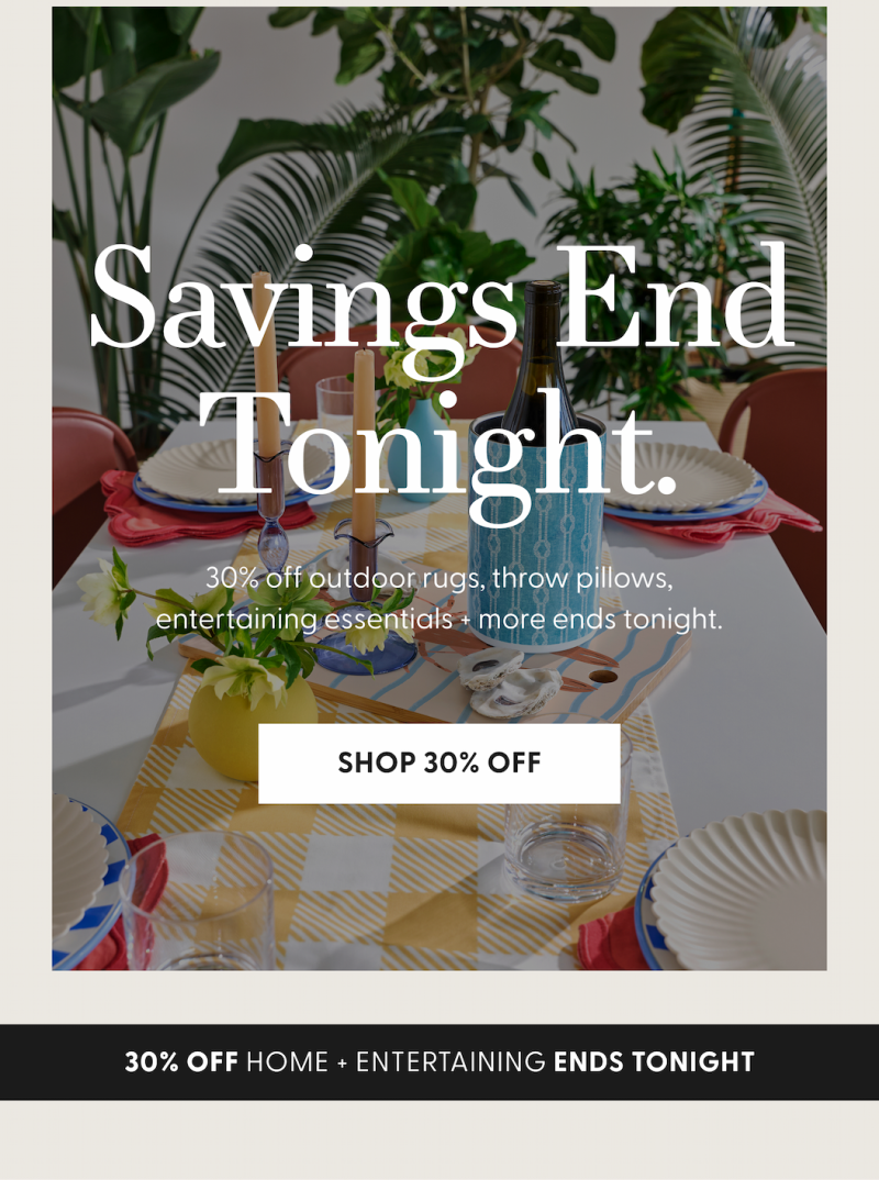 Savings End Tonight.