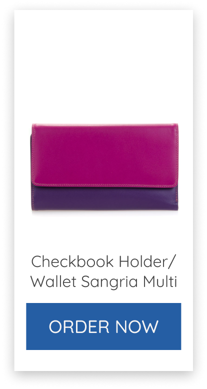 Checkbook Holder/Wallet Sangria Multi