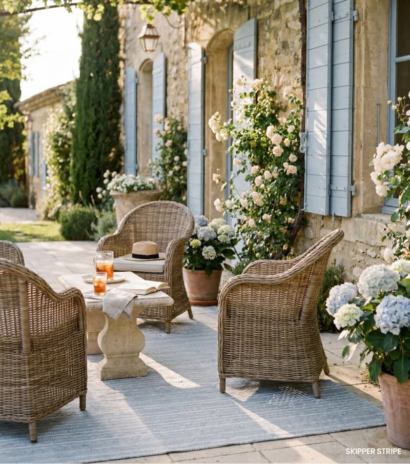 Shop Skipper Stripe Handwoven Indoor/Outdoor Rug